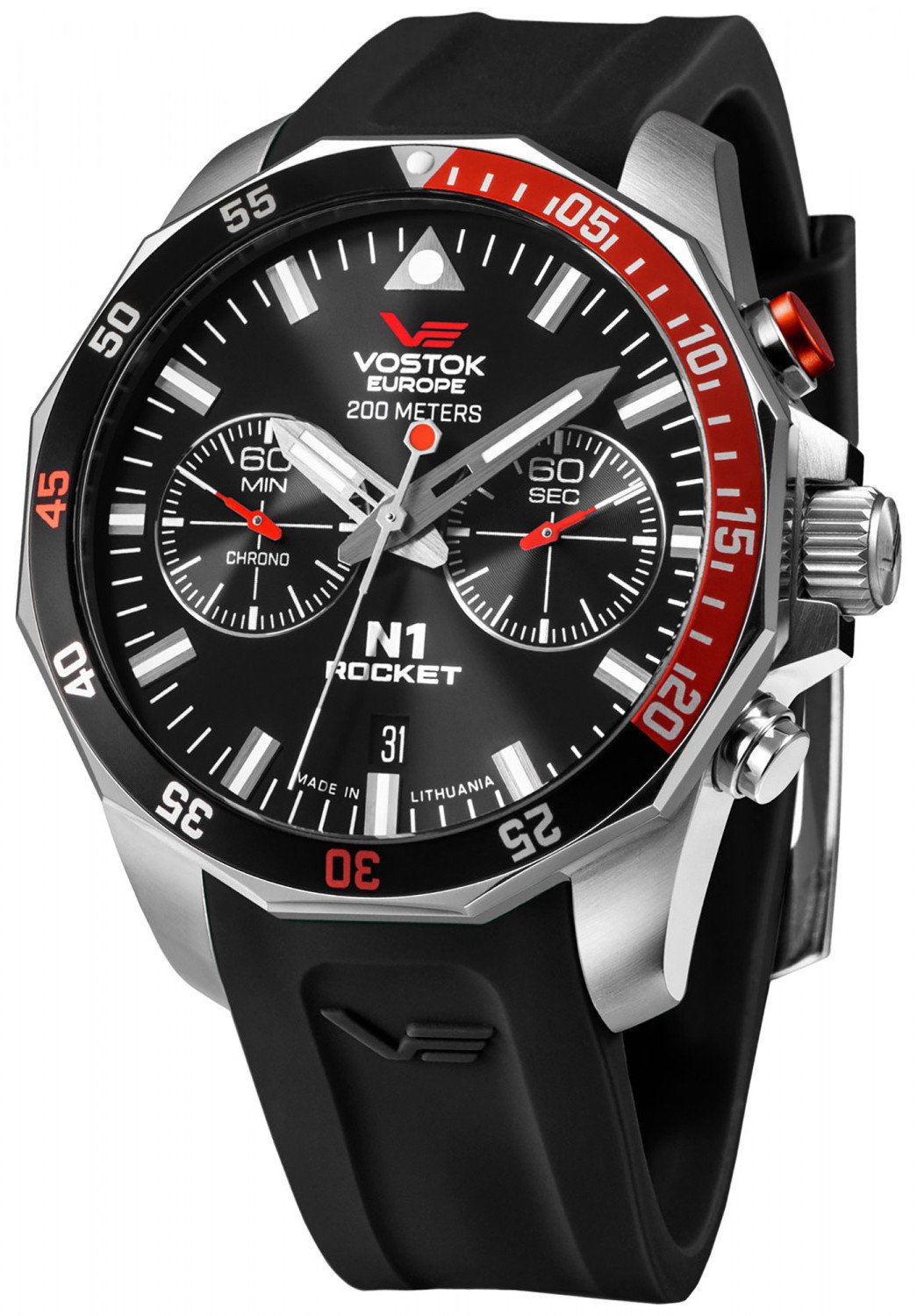 Zegarek męski Vostok Europe 6S21-225A707S czarny
