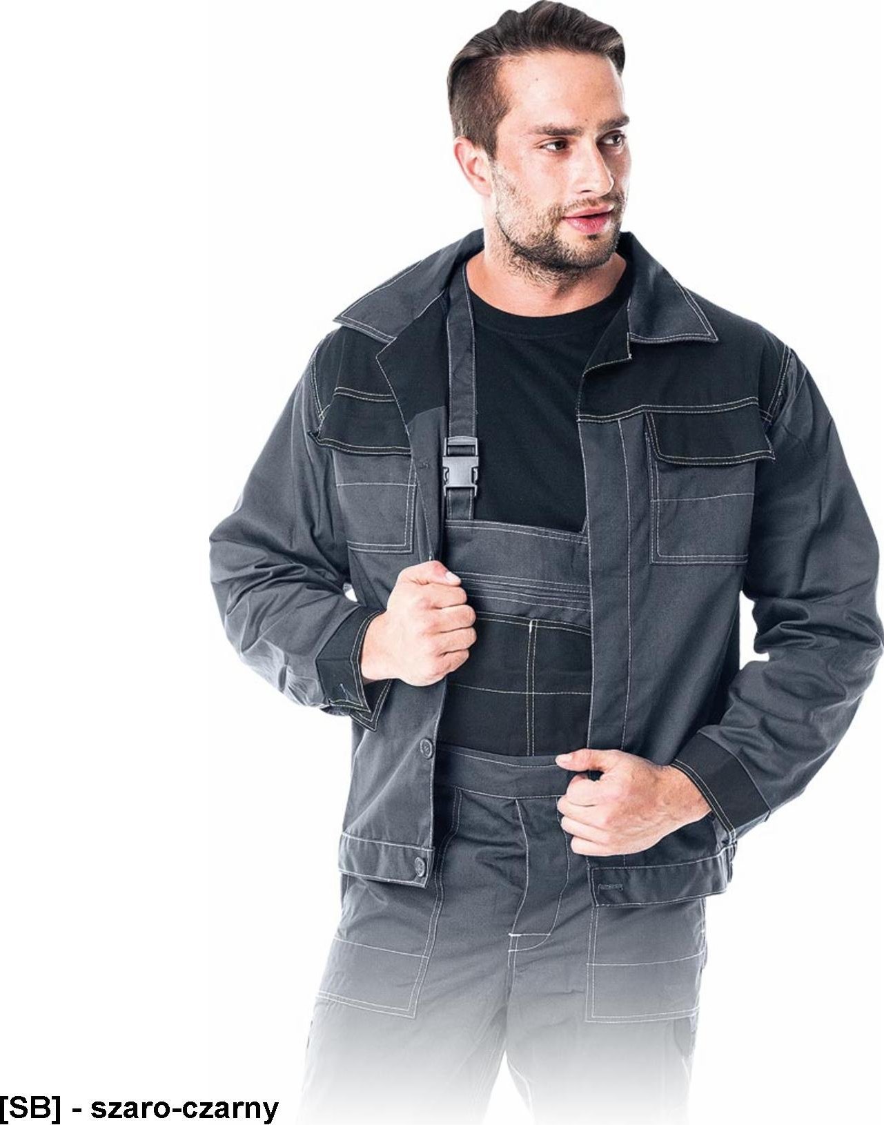 R.E.I.S. MMB - Bluza ochronna Multi Master - czerwono-czarny 2XL