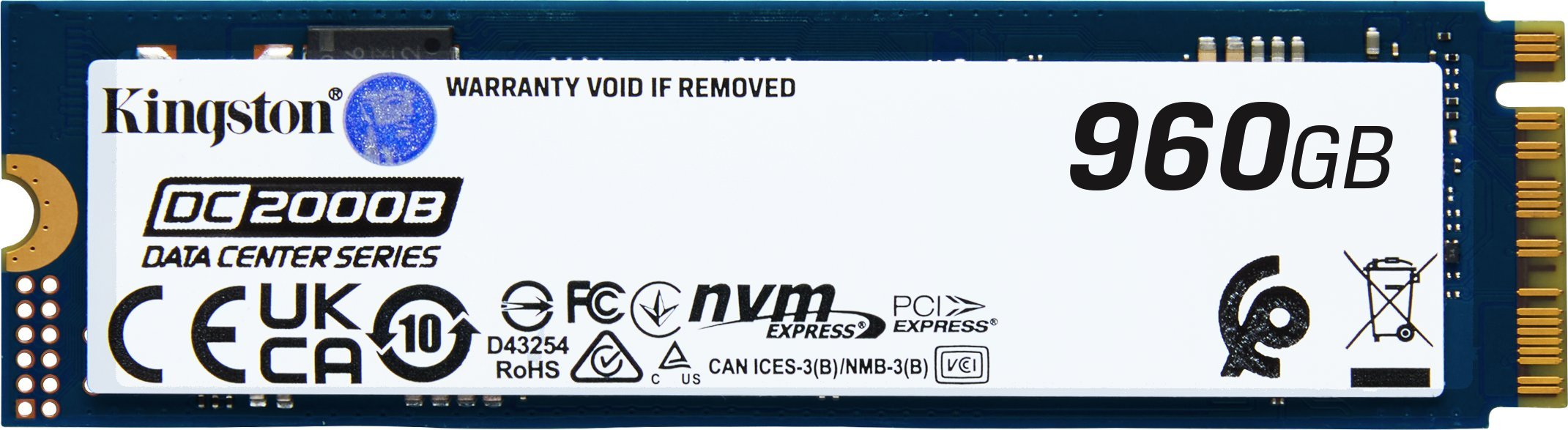 Dysk serwerowy Kingston DC2000B 960GB PCI-E x4 Gen 4 NVMe (SEDC2000BM8/960G)