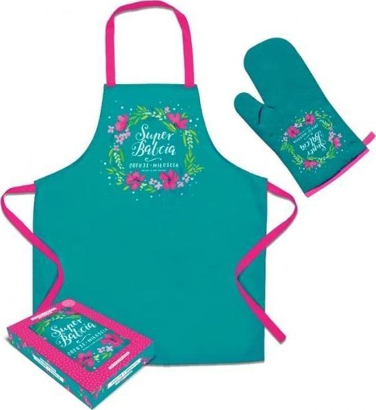 Pan Dragon Zestaw fartuch i rękawiczki Garden-Super Babcia