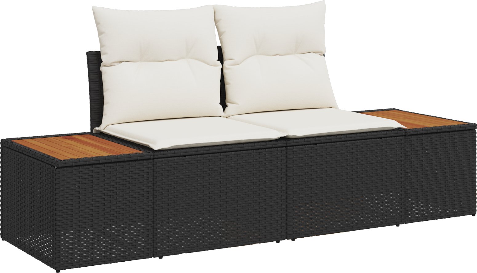 vidaXL 8-częściowy zestaw sof ogrodowych z poduszkami czarny z polirattanu