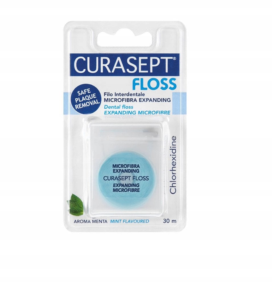CURASEPT NIĆ z MIKROFIBRY MIĘTA 30M