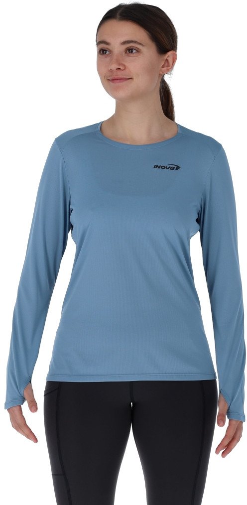 Bluza do biegania damska Inov-8 Performance Long Sleeve - blue grey/slate