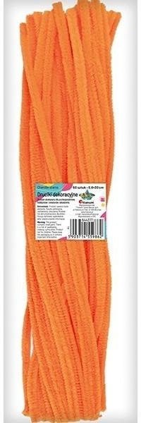 Druciki dekoracyjne 0,6x30cm fluo pomarańcz 50szt