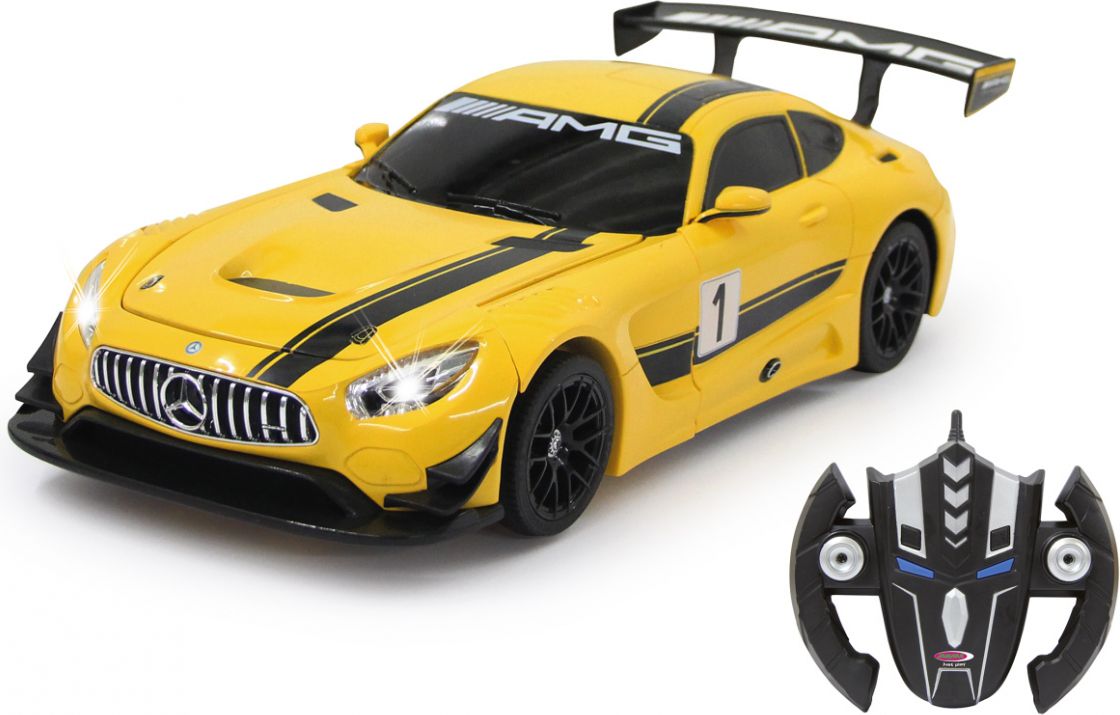 Jamara Mercedes AMG GT3, transformers, 1:14, 2,4GHz, żółty (410029)