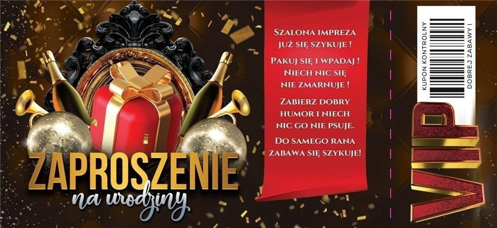 Yeku Zaproszenie Urodziny (10szt)