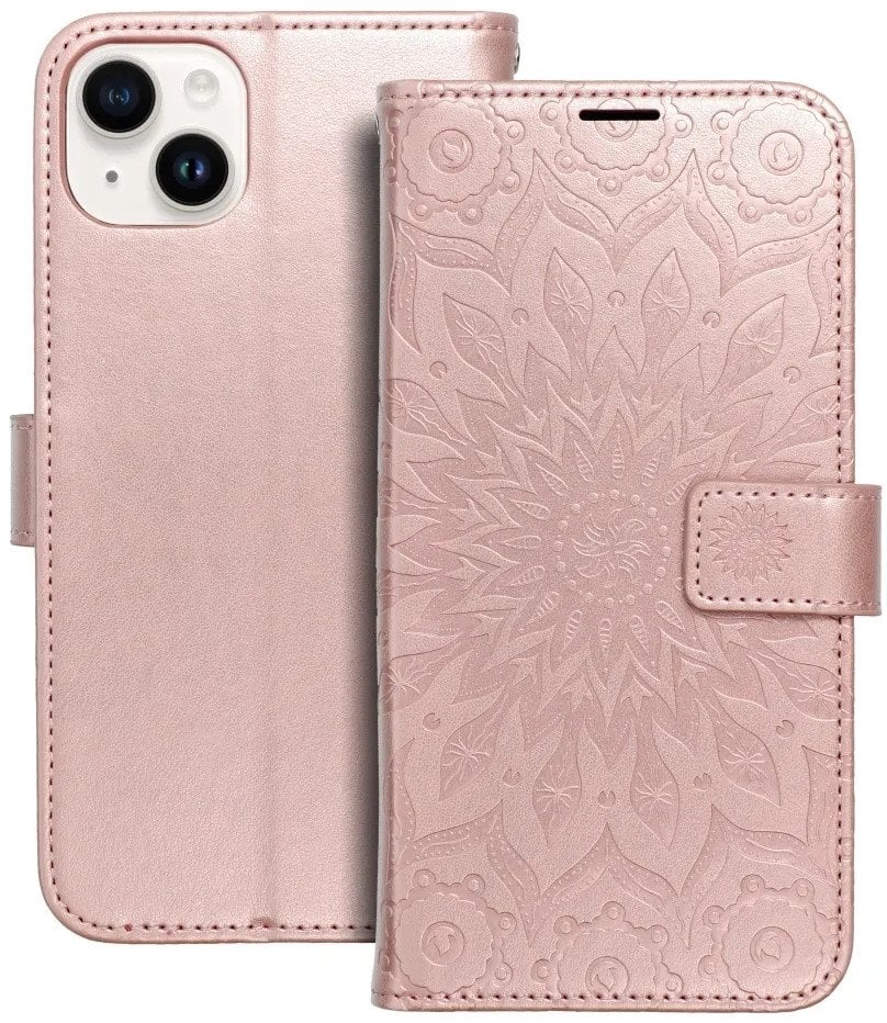 Kabura MEZZO Book do IPHONE 14 Plus mandala złoty róż