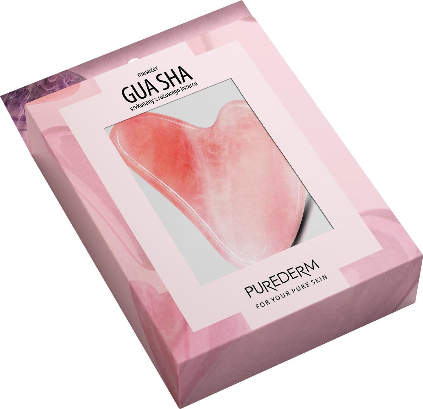 Purederm PUREDERM Masażer Gua Sha Rose Quartz 8x5x0,4