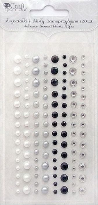 DP Craft KrysztaĹ‚ki i perĹ‚y samoprzylepne 120 sztuk Mono Jewels