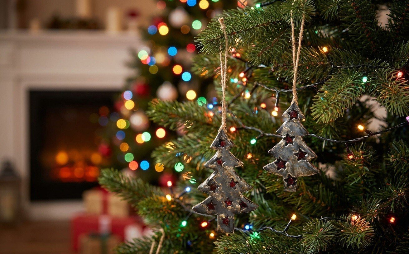 Zawieszka świąteczna z drewna Choinka 15 cm