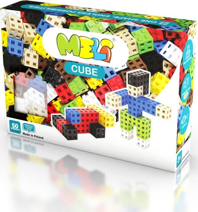 Meli Zestaw klocków konstrukcyjnych - Meli Cube 50 el.