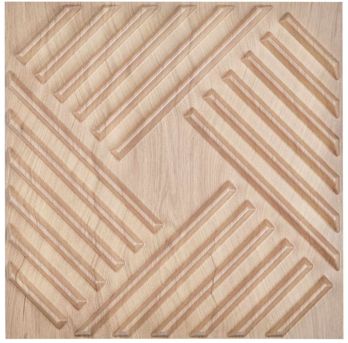 Panele Ścienne 3D - Jasne Listwy 2.97 m