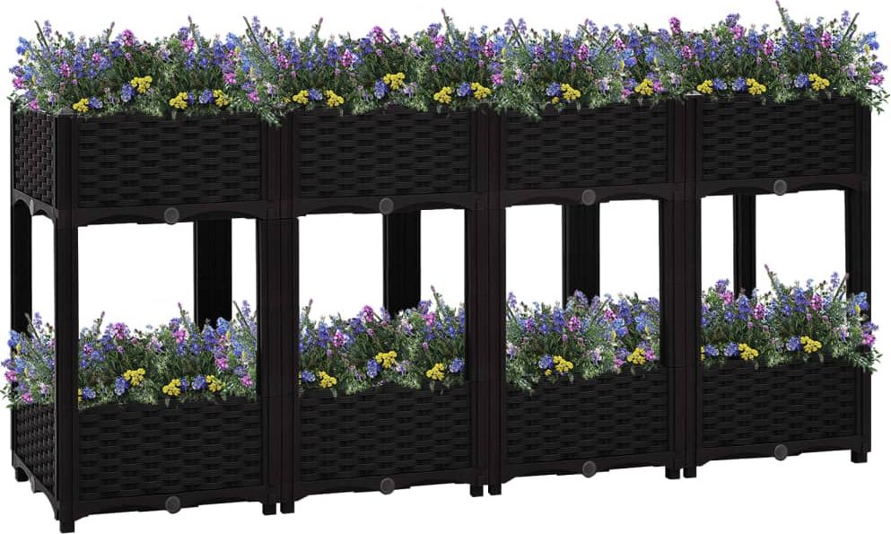 vidaXL Donica do podniesionej rabaty, 160x40x71 cm, polipropylen