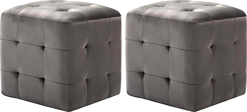 Elior Komplet dwóch tapicerowanych puf do salonu - Zauri 4X