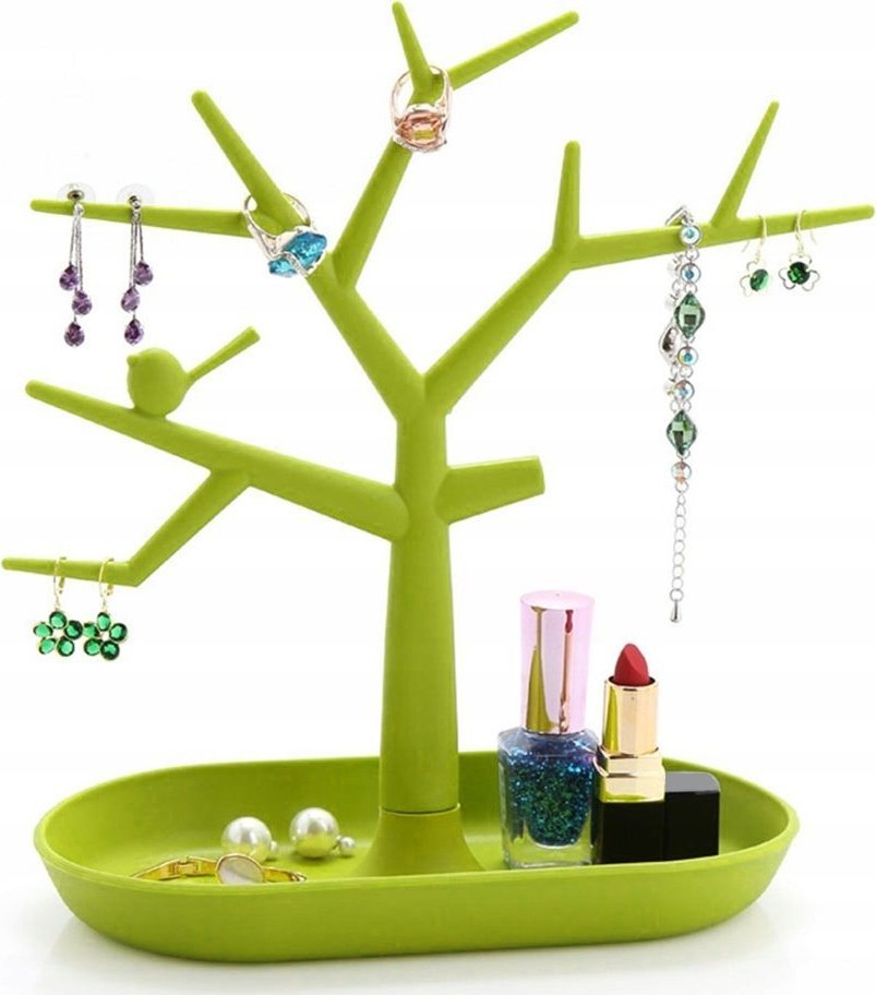 Korbi STOJAK NA BIŻUTERIĘ DRZEWKO ORGANIZER ZIELONY