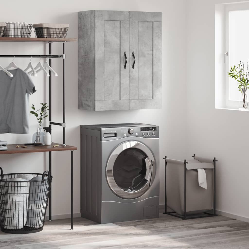 vidaXL Szafka wisząca, szarość betonu, 69,5x34x90 cm