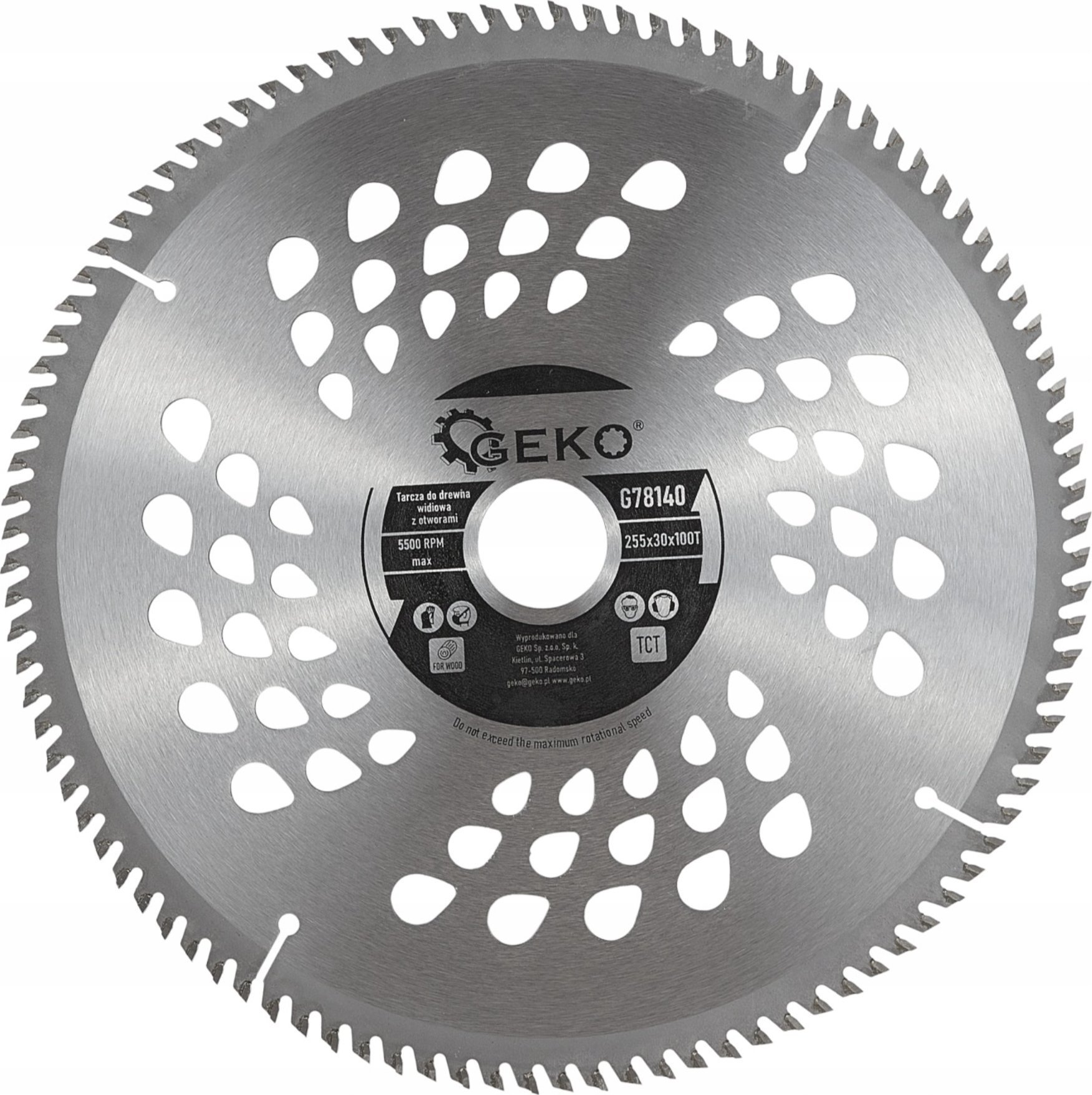 Geko Tarcza do drewna 255x30x100T(otwory) (25)