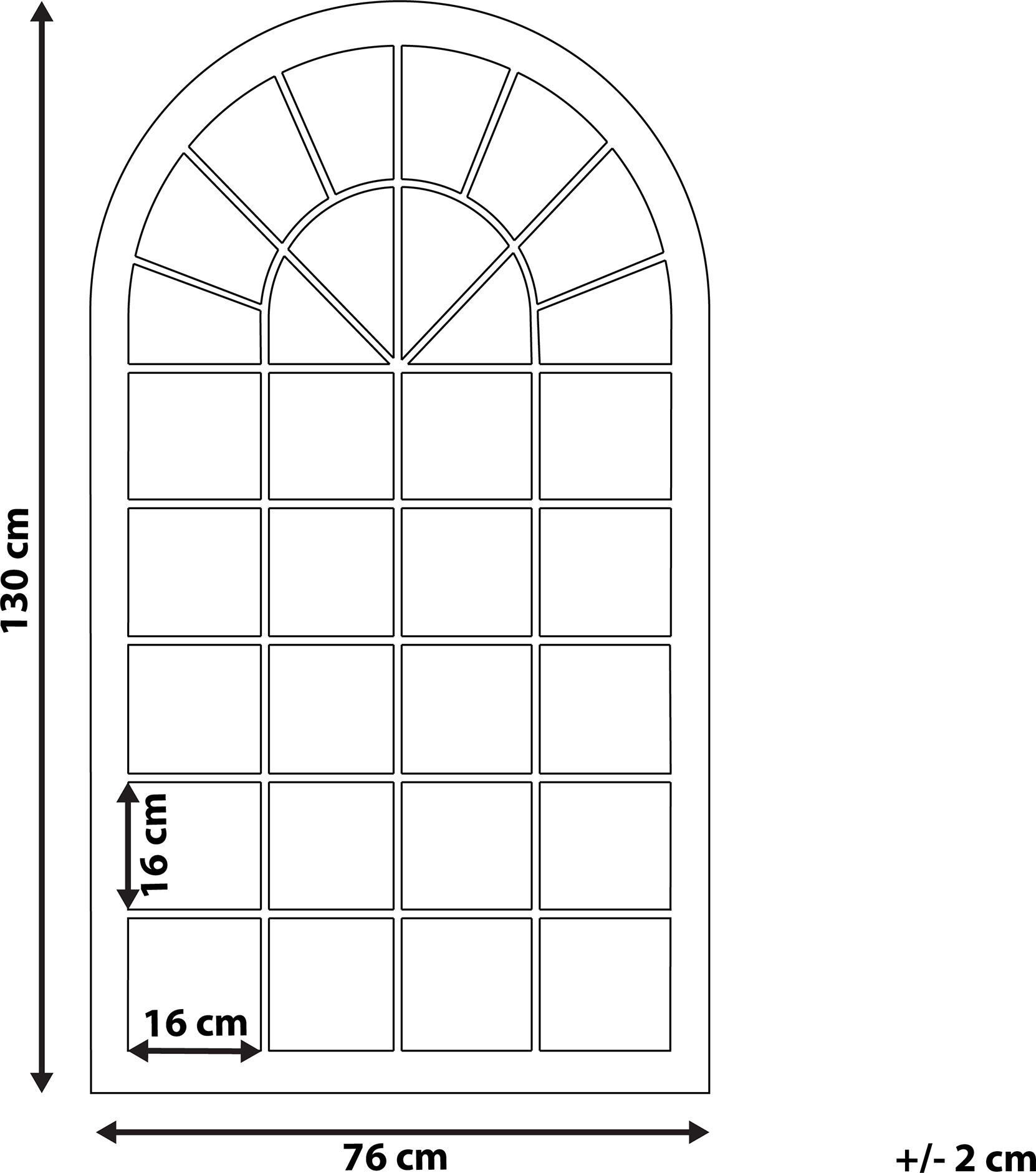 Beliani Lustro ścienne 76 x 130 cm beżowe TREVOL