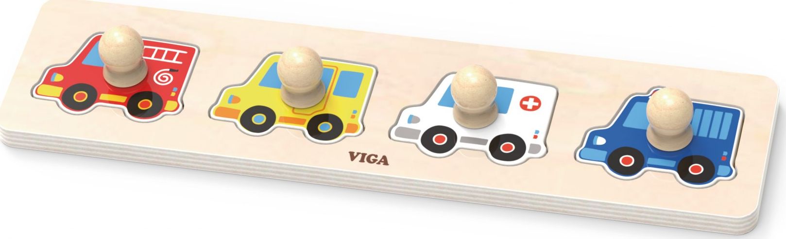 Viga Viga 44535 Pierwsze puzzle z uchwytami - auta