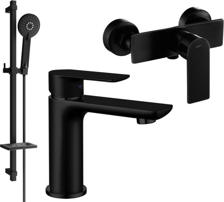 Mexen Mexen Alfa DQ40 zestaw prysznicowy, czarny - 745704DQ40-70