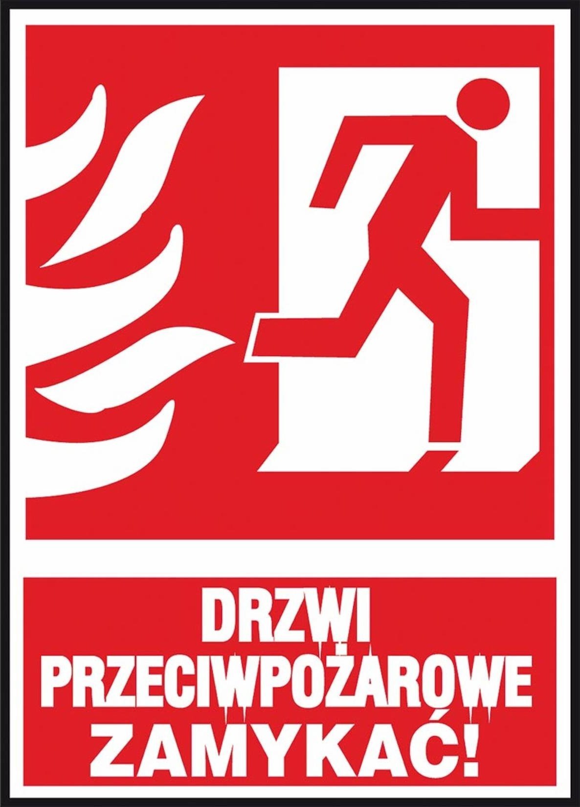 R.E.I.S. Z-30P - Znak ochrony ppoż. Drzwi przeciwpożarowe ZAMYKAĆ!