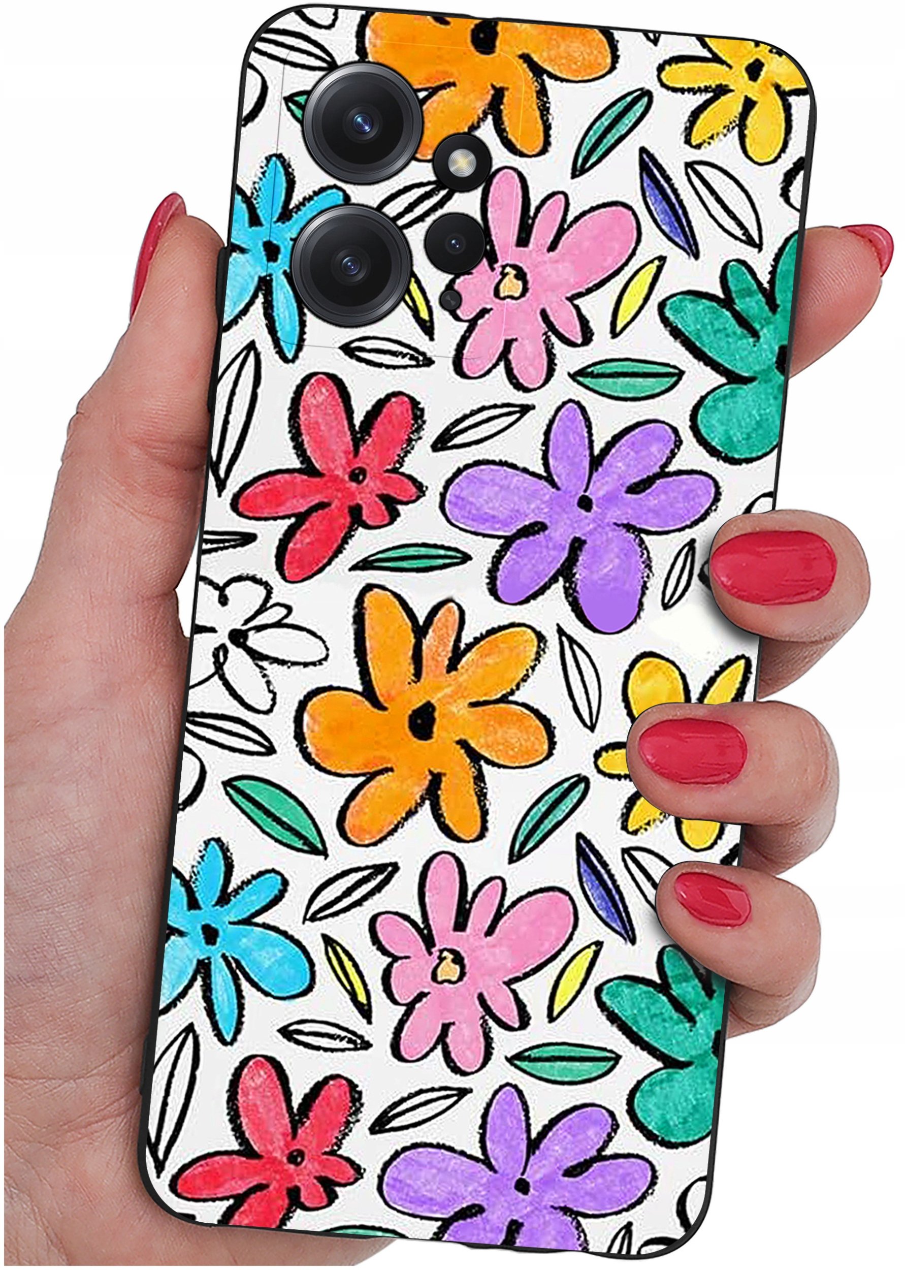 ETUI do Xiaomi Redmi Note 12 4G | WZORY | SILIKONOWE MATT CASE + SZKŁO 9H