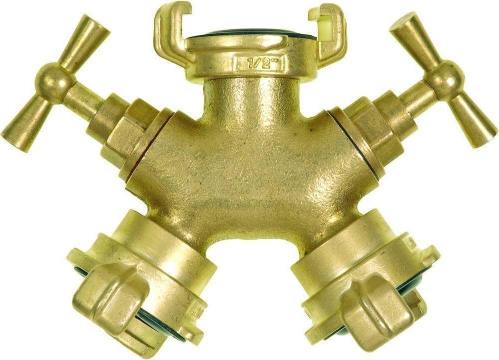 GEKA Zawor 2-drozny GEKA mosiadz, z regulowanym zaworem zamykajacym z szybkozlaczem klowym