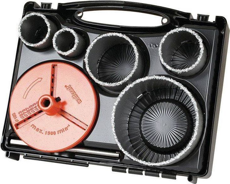 Wolfcraft Zestaw otwornic 33-103 mm Wolfcraft - z nasypem z węglików spiekanych
