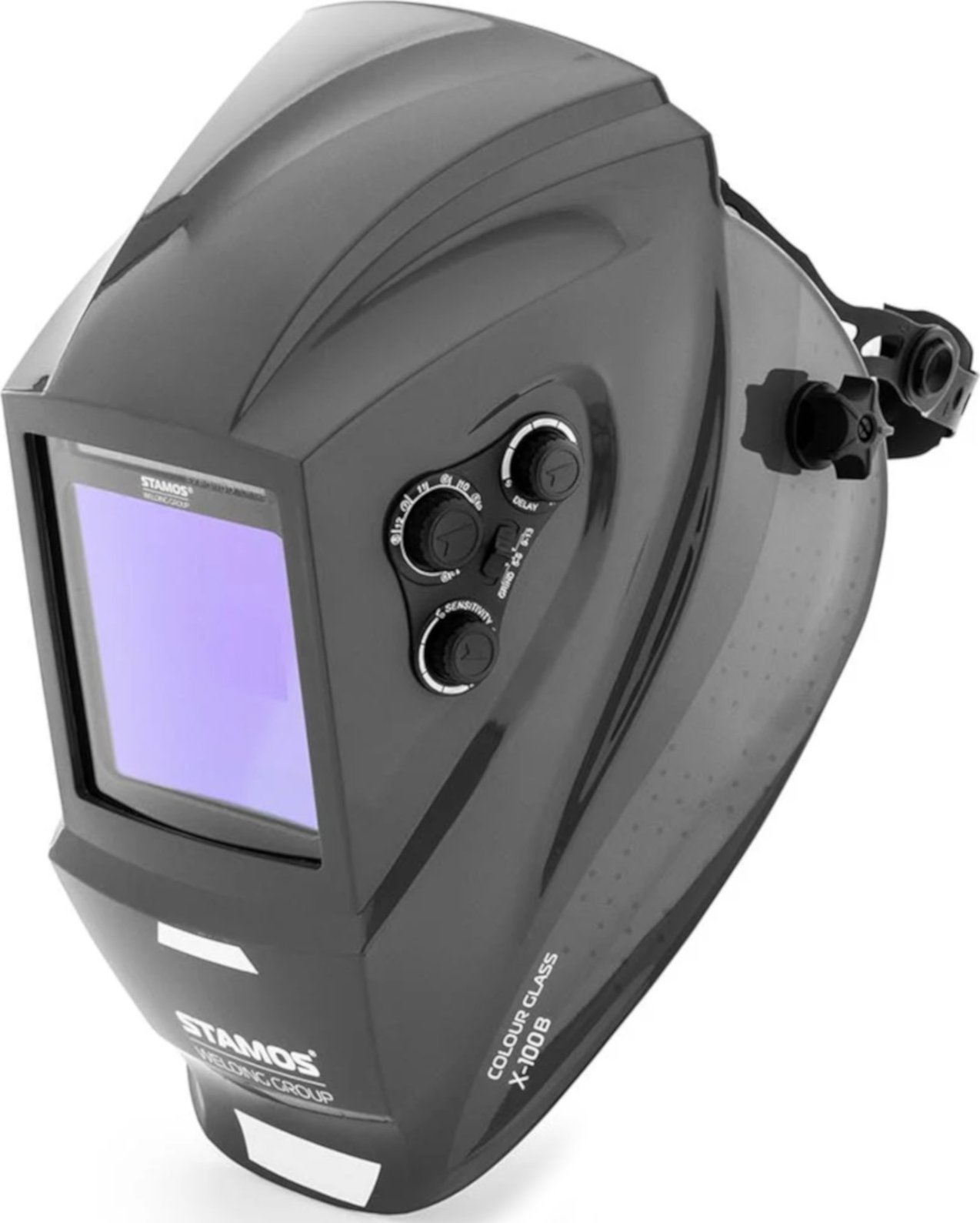 Stamos Germany Maska przyłbica spawalnicza automatyczna z kolorowym polem COLOUR GLASS X-100B Maska przyłbica spawalnicza automatyczna z kolorowym pol