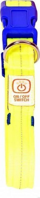 Duvo+ DUVO+ OBROŻA ŚWIECĄCA USB NYLON ŻÓŁTA 50-70cm/2,5cm 1270017