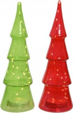 Kaemingk Drzewko świąteczne LED szklane 32 cm