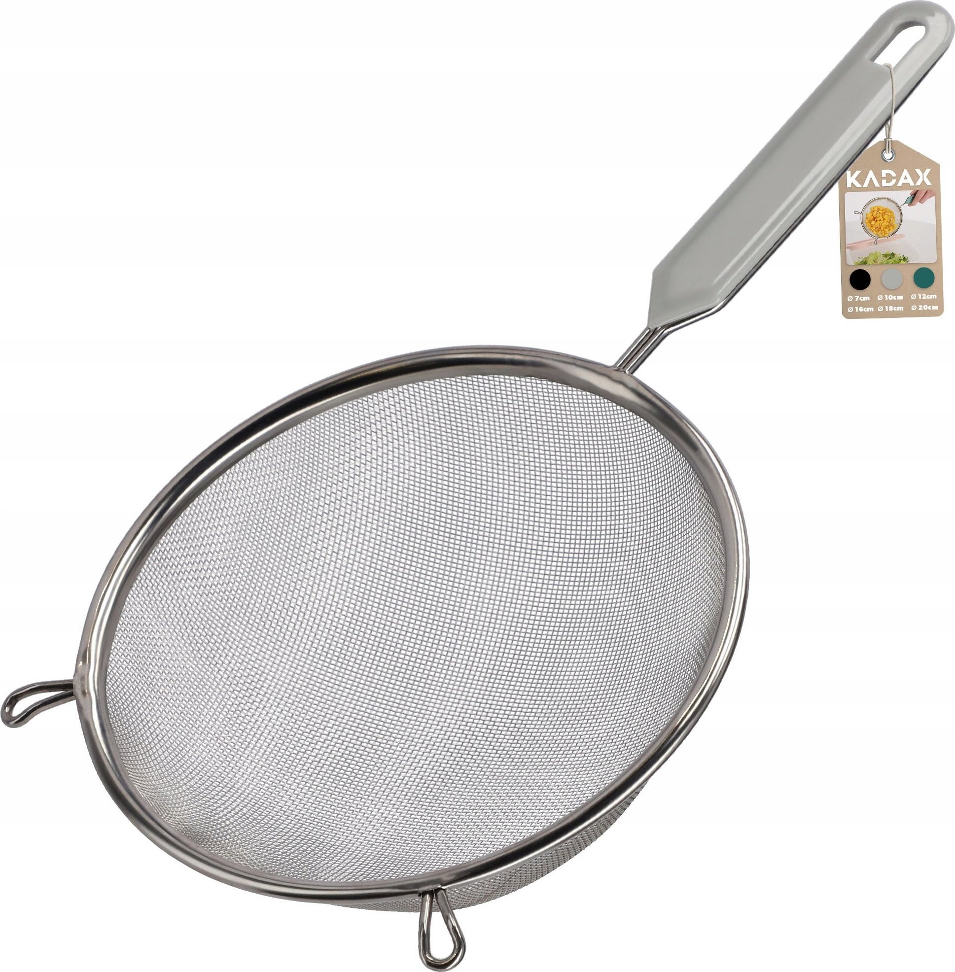 Kadax Sitko Kuchenne Nierdzewne Przesiewacz Mąki 16 cm