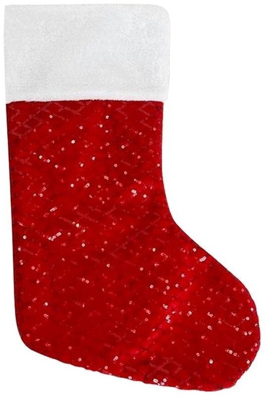 Skarpeta świąteczna Mikołaja błyszcząca 27x44cm