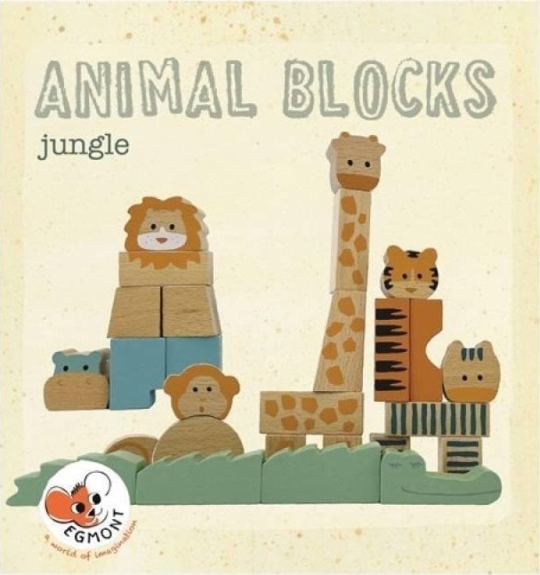Drewniane klocki konstrukcyjne - Dżungla