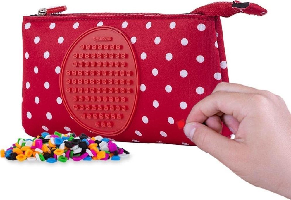 Piórnik Cass film Neoprenowy Piórnik na Suwa z czerwonym panelem