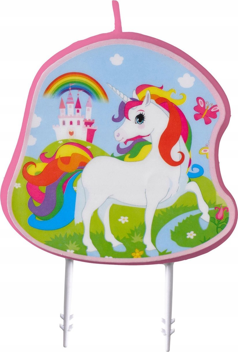 AMSCAN Świeczka urodzinowa figurka Unicorn Jednorożec 9904371