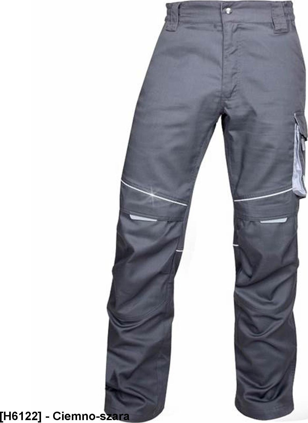 Ardon SUMMER ARDON - modne spodnie do pasa, dopracowana sylwetka, odblaskowe elementy - Ciemno-szara 170-190 46 60