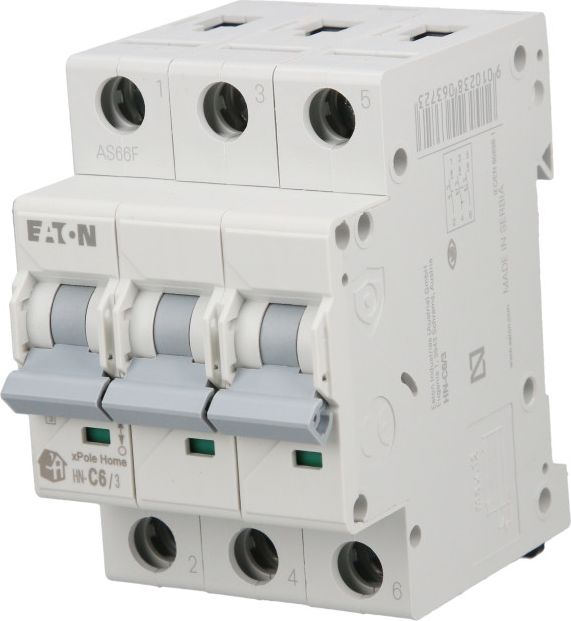 Eaton Wyłącznik nadprądowy 3P C 6A 6kA AC xPole Home HN-C6/3 194888