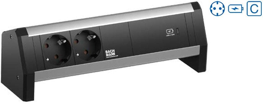 Bachmann Desk rozgałęziacz 2 x gniazdo sieciowe Wewnętrzna