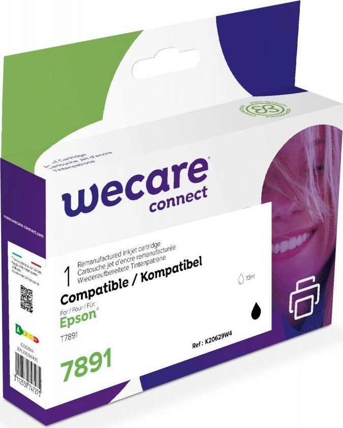 Tusz Armor WECARE Wkład ARMOR do Epson WorkForce Pro WF-5110, 5190, 5620, 5690 (C13T78914010), czarny/black, 73ml, 4000str