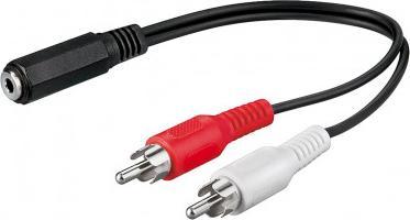 Adapter AV Goobay Jack 3.5mm - RCA (Cinch) czarny (JAB-855970)