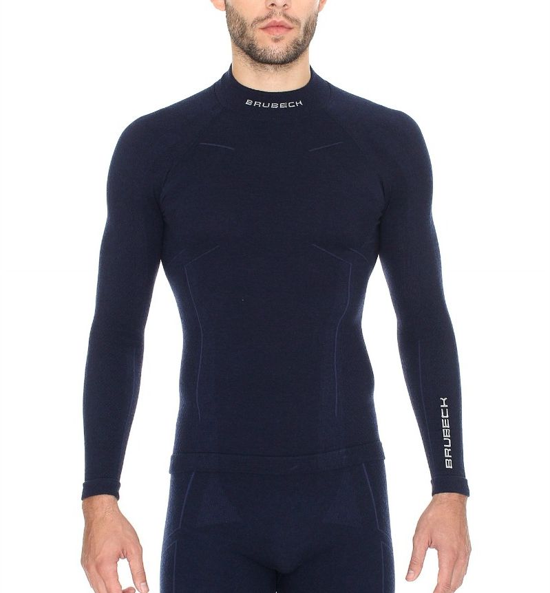 Brubeck Bluza męska Extreme Wool granatowa r. XXL (LS11920)