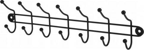 Galicja Wieszak ścienny wiszący na ubrania 41,5x11cm czarny