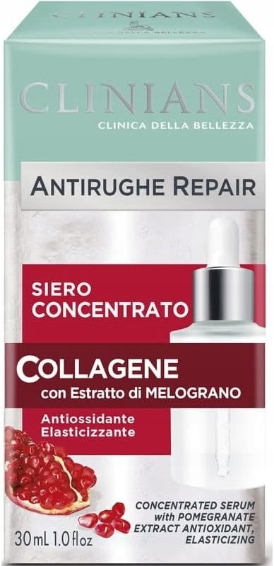 Koncentruotas serumas su kolagenu ir granatų ekstraktu Clinians, 30 ml