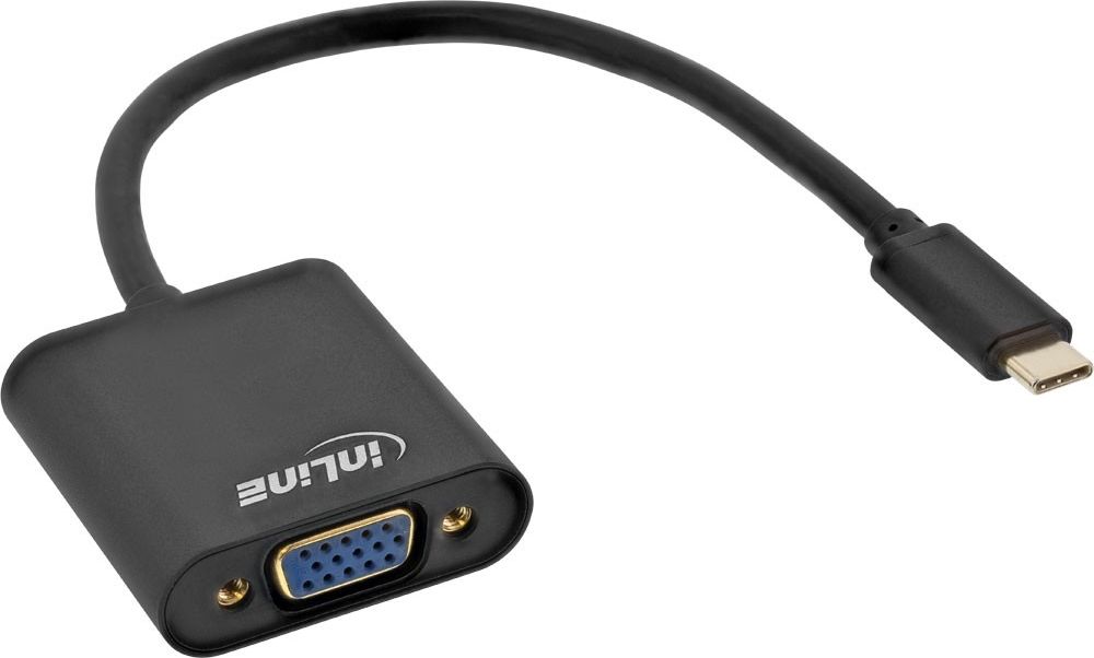 Adapter USB InLine USB-C - VGA Czarny (64104B)