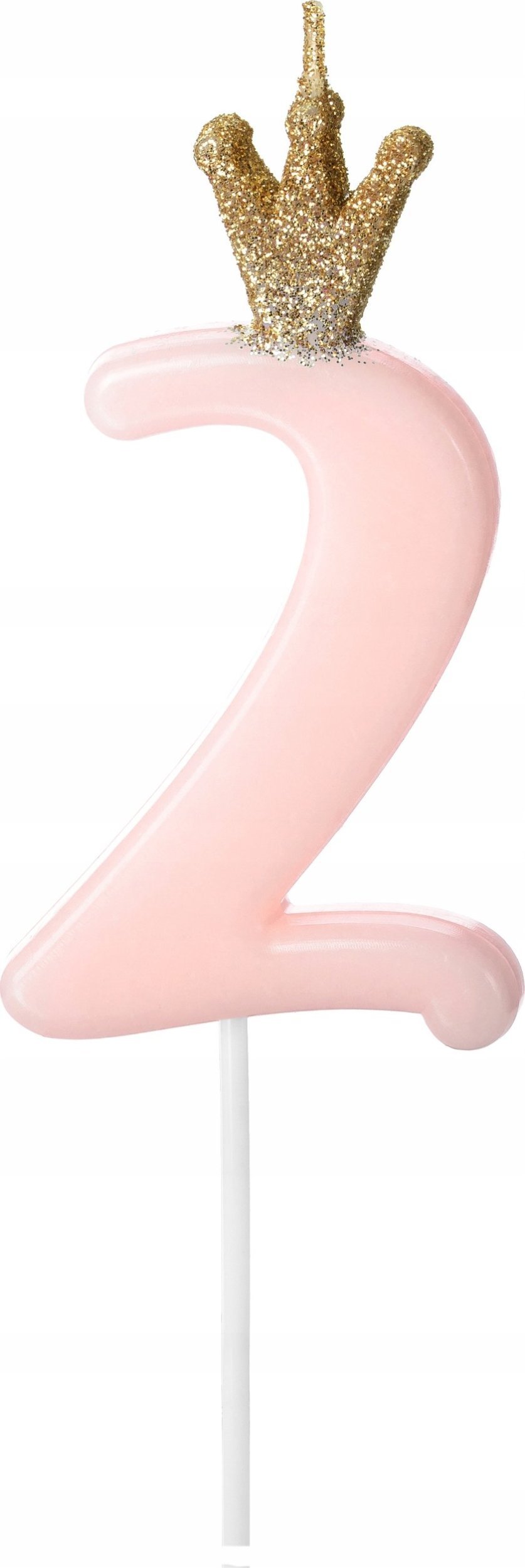 Świeczka urodz.Cyferka 2 j.róż 9,5cm 71718