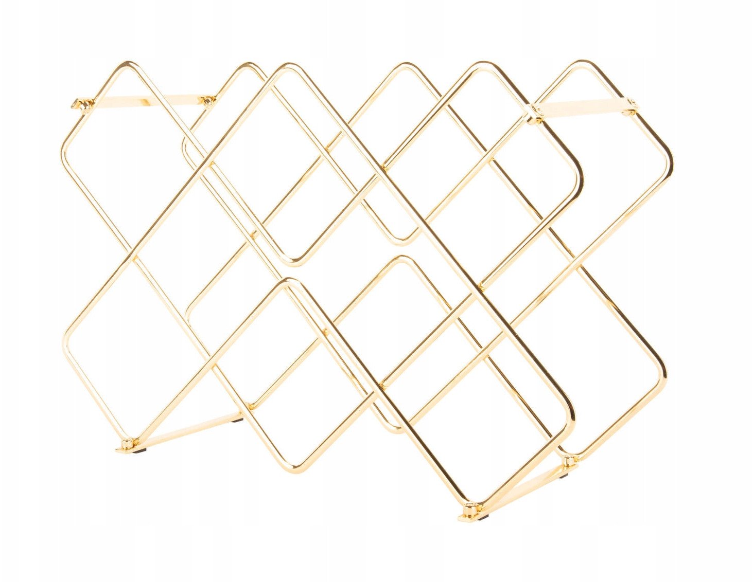 Metalowy stojak na wino DIAMONDS, 40,5 x 27,5 x 15,5 cm