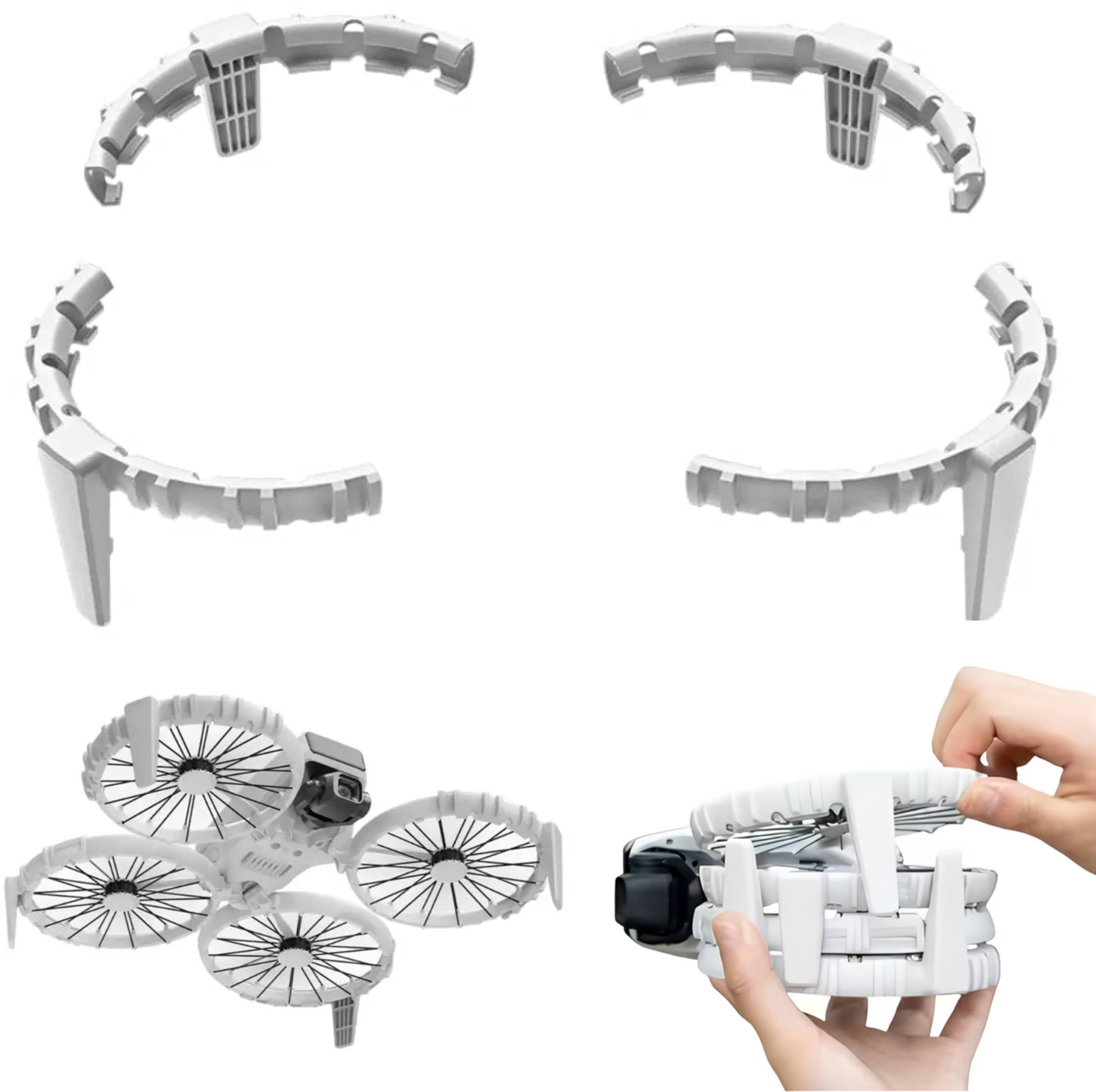 OSŁONA ŚMIGIEŁ NÓŻKI + PIERŚCIEŃ ANTYKOLIZYJNY ZABEZPIECZENIE OCHRONA DO DRONA DJI FLIP