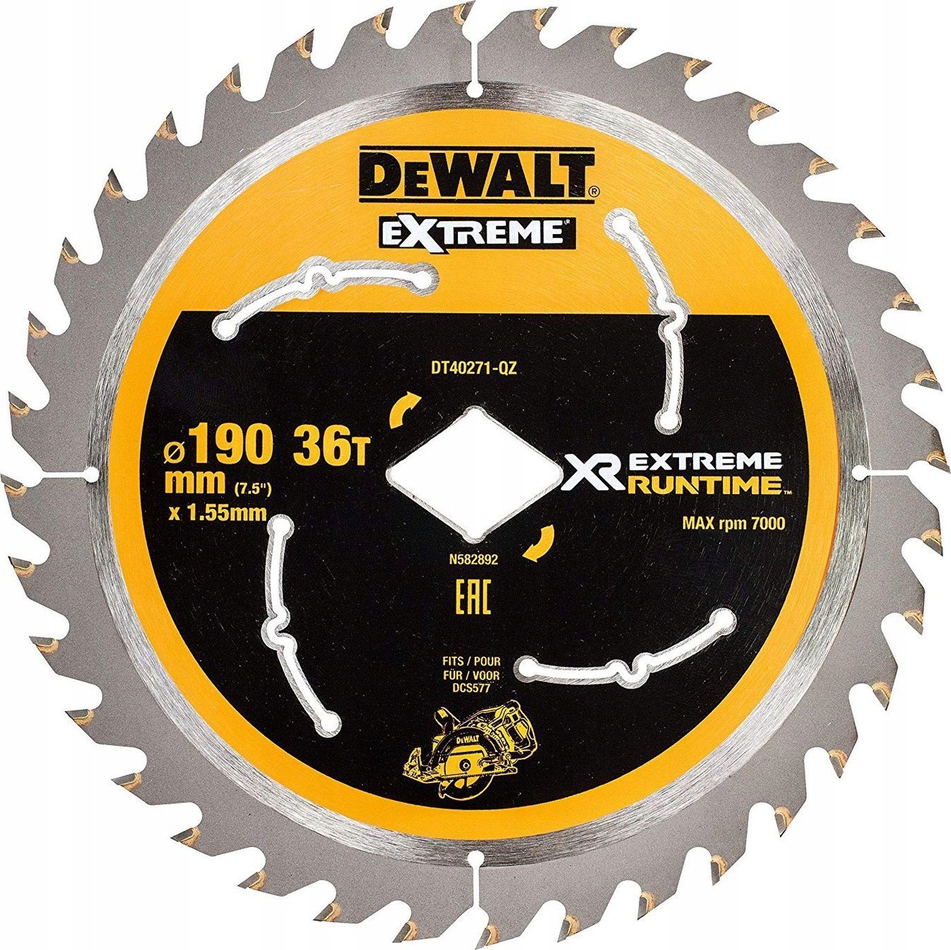 Dewalt tarcza pilarska do dcs577 190x36t ctb