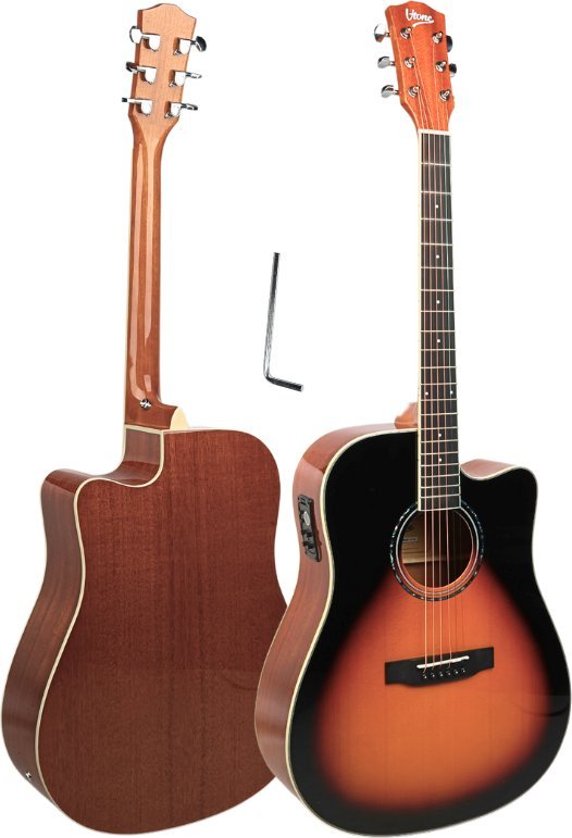 V-Tone VEAG1 CE VS gitara elektroakustyczna 4/4 dreadnought cutaway sunburst